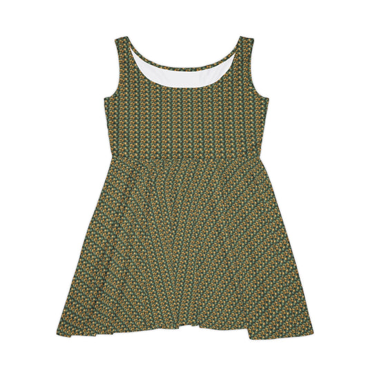 Tessellated Leaf Skater Dress