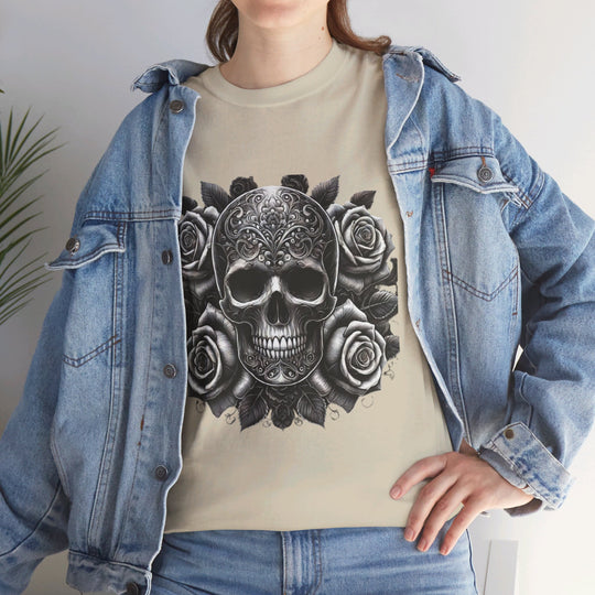 Skull and Roses Halloween T-Shirt