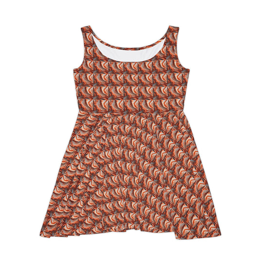 Soft Coral Sleeveless Skater Dress: Summer Radiance