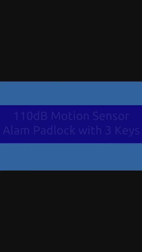 Motion Sensor Security Padlock Siren Alarm Lock 50% OFF