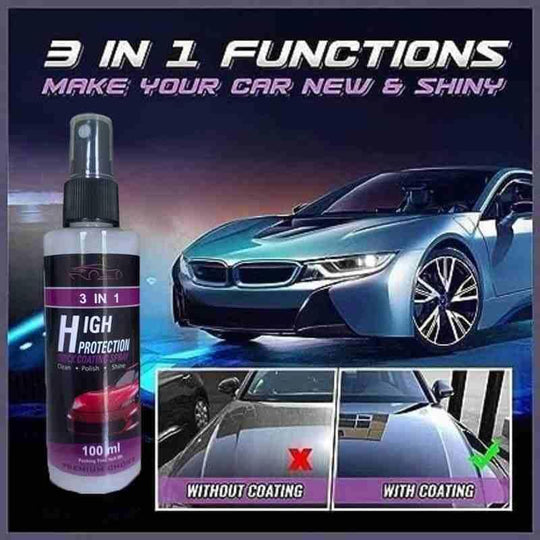 3 in 1 High Protection Quick Car Ceramic Coating Spray - Car Wax Polish Spray 50% OFF - Creative Canvas Corner