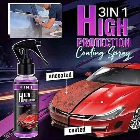 3 in 1 High Protection Quick Car Ceramic Coating Spray - Car Wax Polish Spray 50% OFF - Creative Canvas Corner