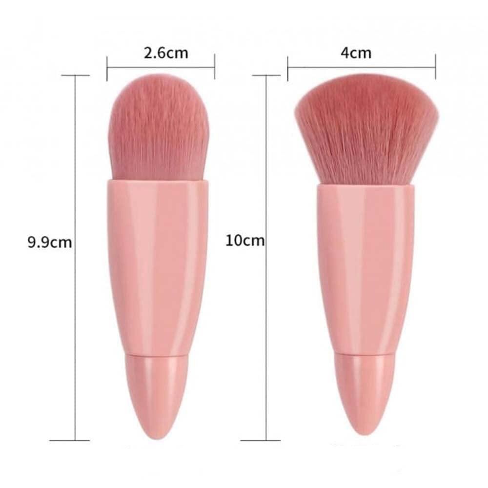 5pcs Mini Cosmetic Brushes Kit with Mirror - Creative Canvas Corner