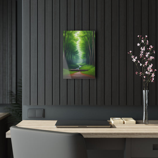 Beautiful acrylic paint of dark green forest - Creative Canvas Corner