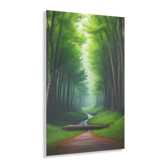 Beautiful acrylic paint of dark green forest - Creative Canvas Corner