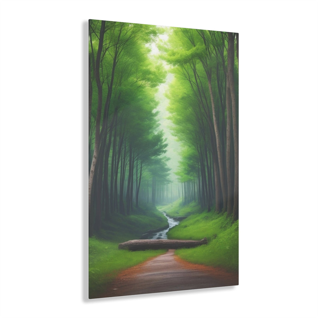 Beautiful acrylic paint of dark green forest - Creative Canvas Corner