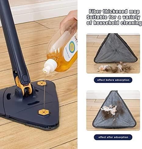 Blue Squeezing Triangle Cleaning Mop - Creative Canvas Corner