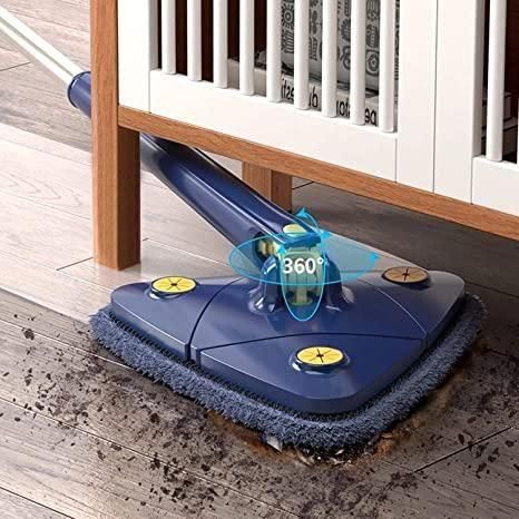 Blue Squeezing Triangle Cleaning Mop - Creative Canvas Corner