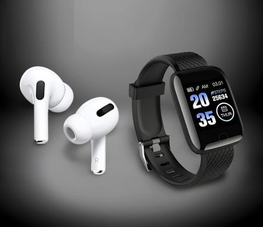 Bluetooth Wireless Earbuds & Smart Watch (Pack Of 2)Assorted Color - Creative Canvas Corner