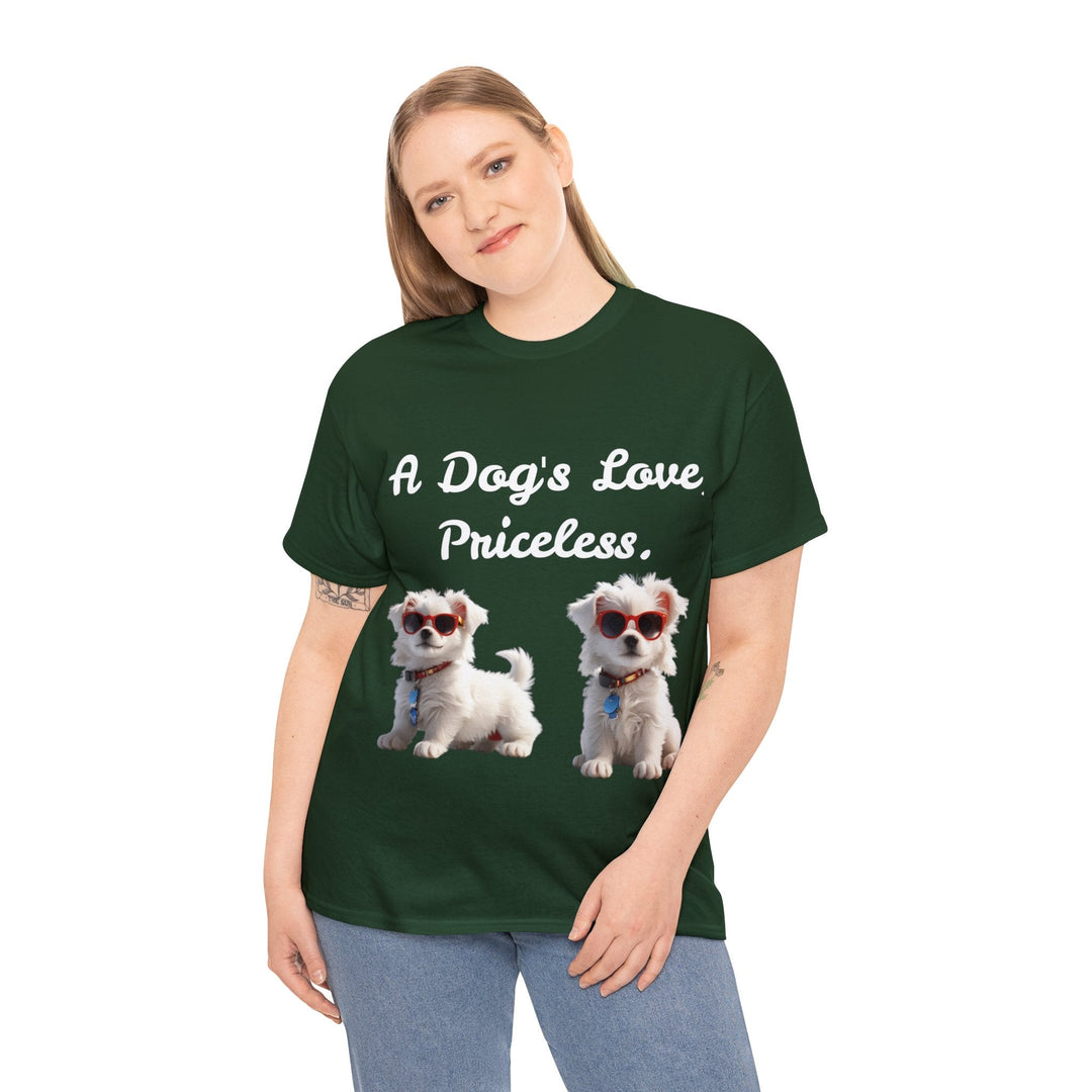 Cute Puppy tshirt, Puppy tshirt, white puppy tshirt, Cute Dog T Shirt - Creative Canvas Corner