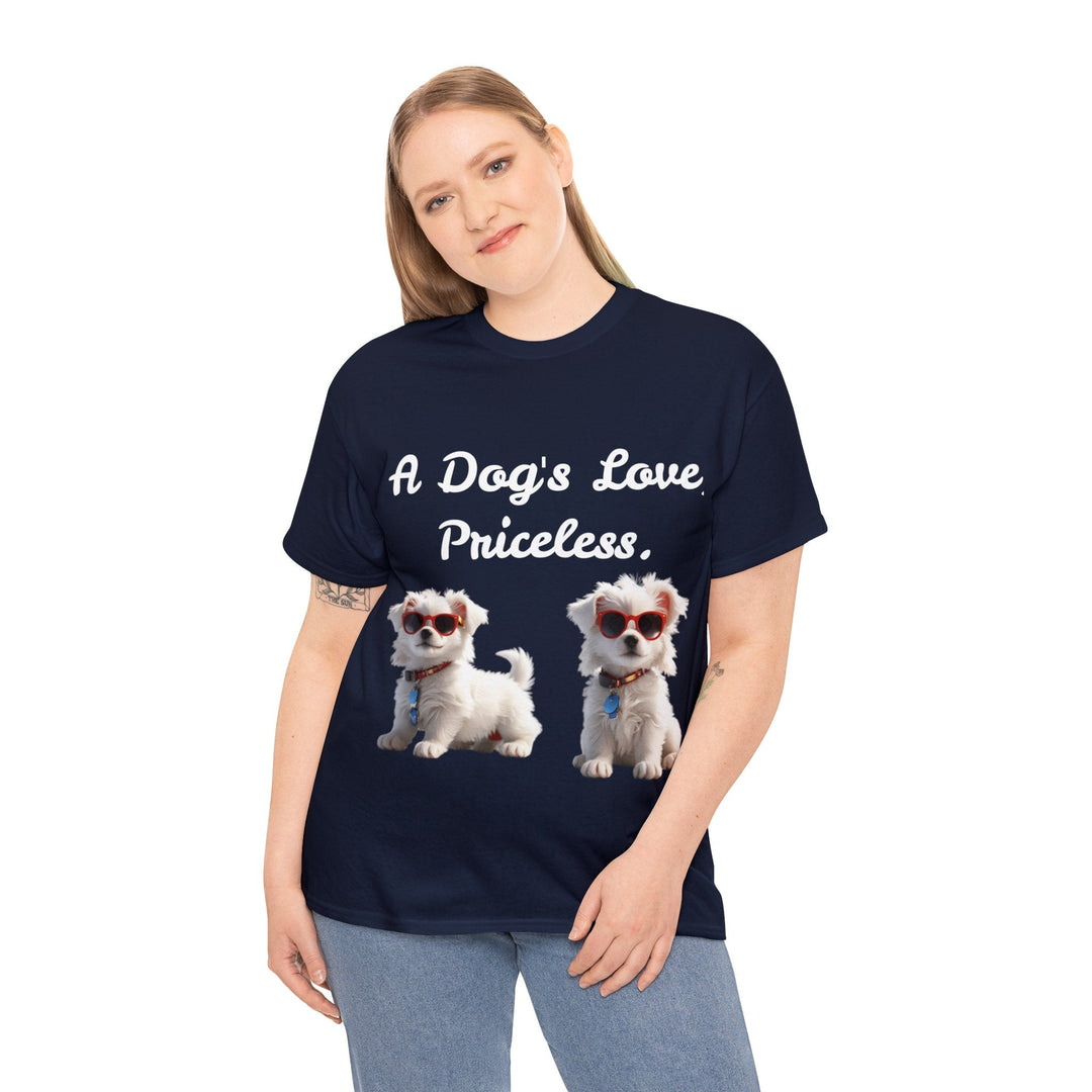 Cute Puppy tshirt, Puppy tshirt, white puppy tshirt, Cute Dog T Shirt - Creative Canvas Corner