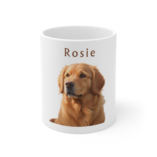 Golden Retriever Mug Using Photo + Name Dog Mug Dog Coffee Cup Pet Mugs Dog Mom Mug - Creative Canvas Corner