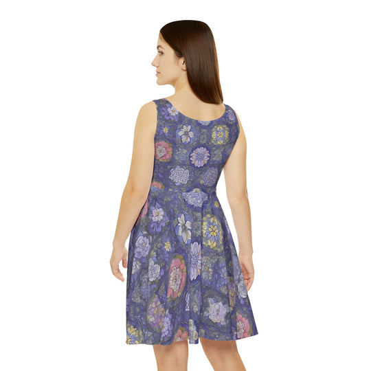 Luminous Cascade Women's AOP Skater Dress - Creative Canvas Corner