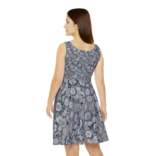 Serene Petals Women's AOP Skater Dress - Creative Canvas Corner