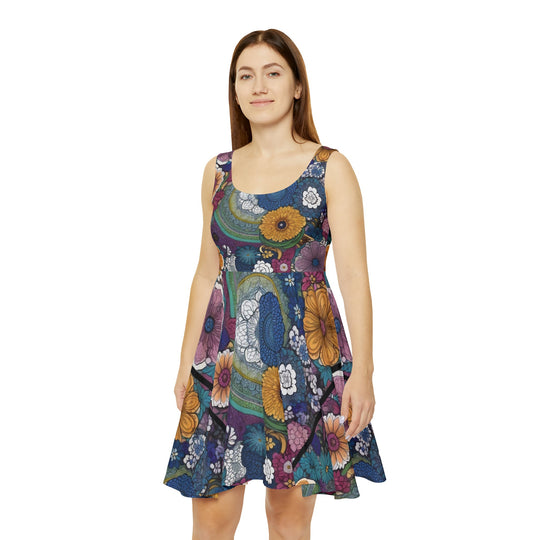 Serene Petals Women's AOP Skater Dress - Creative Canvas Corner