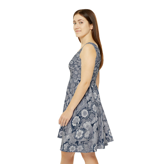 Serene Petals Women's AOP Skater Dress - Creative Canvas Corner