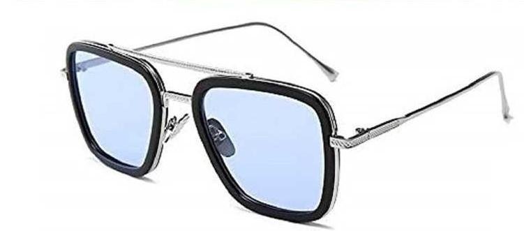 Square Sunglasses Silver Frame - Creative Canvas Corner