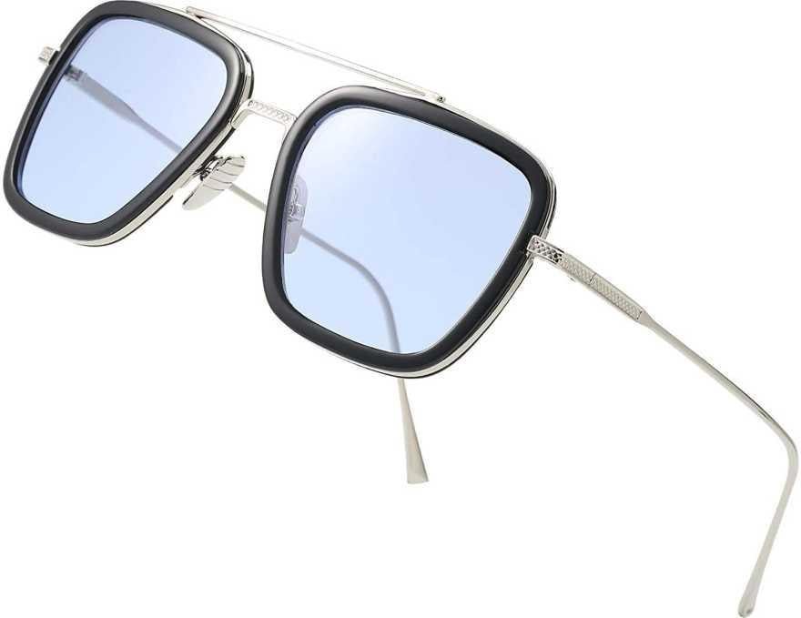 Square Sunglasses Silver Frame - Creative Canvas Corner