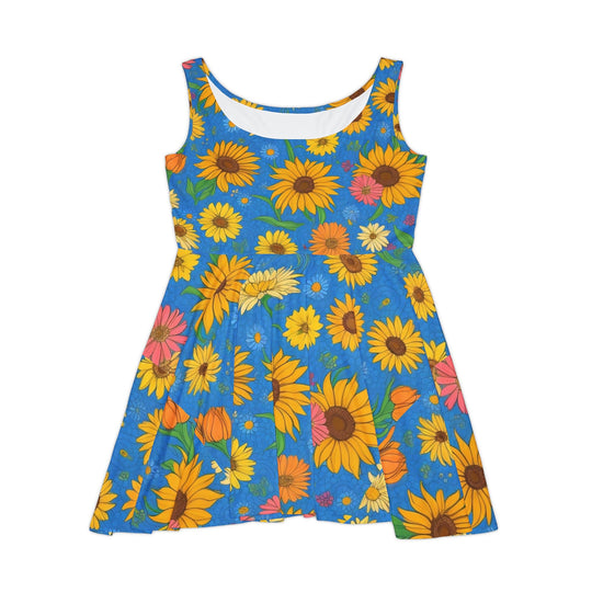 Sun-Kissed Blooms Women's AOP Skater Dress - Creative Canvas Corner