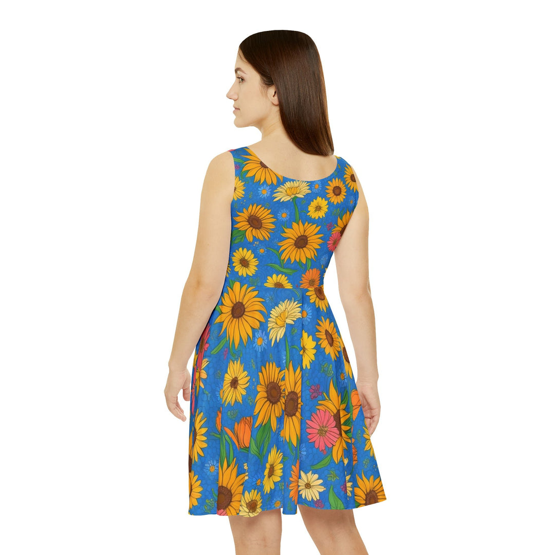 Sun-Kissed Blooms Women's AOP Skater Dress - Creative Canvas Corner