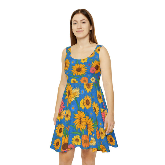 Sun-Kissed Blooms Women's AOP Skater Dress - Creative Canvas Corner